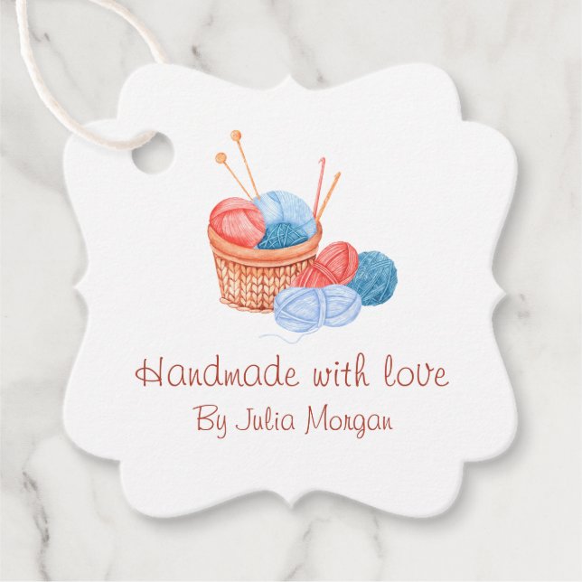 Cute Knit Homemade Hang Tag  (Front)