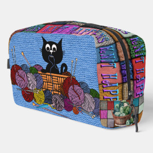 Cute Knitting Lover Knit Happens Dopp Kit