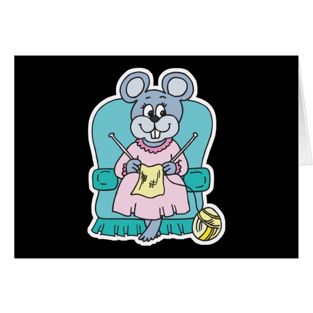 cute knitting mouse (Front Horizontal)