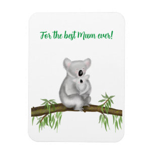 Cute koala and baby Best Mum Ever magnet