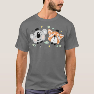 Cute Koala and Red Panda T-Shirt