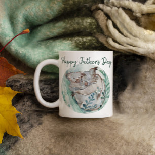 Cute Koala Baby Hug Watercolor Animal Father's Day Coffee Mug