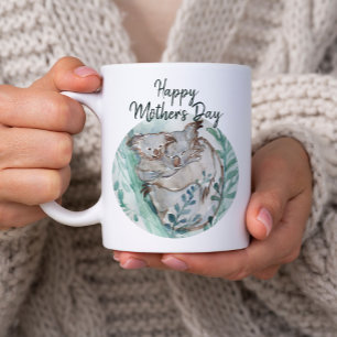 Cute Koala Baby Hug Watercolor Animal Mother's Day Coffee Mug