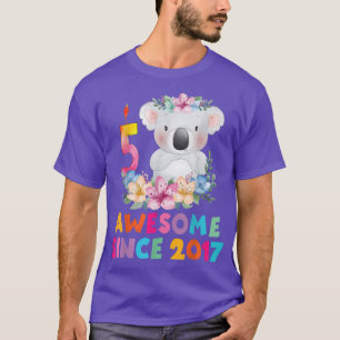 Cute koala bear 5 years birthday outfit for boys g T-Shirt
