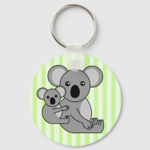Cute Koala Bear and Baby Keychain