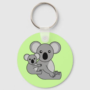 Cute Koala Bear and Baby Keychain