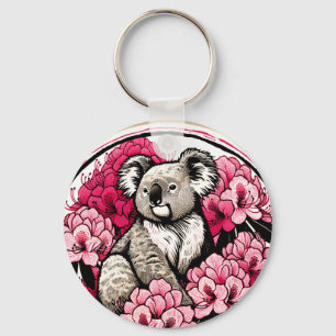 Cute Koala Bear Artwork Fun Koalas art             Keychain