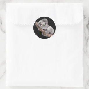 Cute Koala Bear Classic Round Sticker