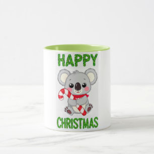 Cute Koala Bear Happy Christmas Mug