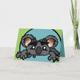 CUTE KOALA BEAR HORIZONTAL GREETING CARD