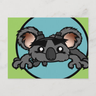CUTE KOALA BEAR HORIZONTAL POSTCARD