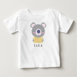 Cute Koala Bear Illustration - Customizable Baby T-Shirt