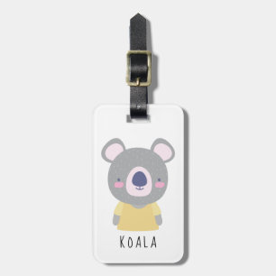 Cute Koala Bear Illustration - Customizable Luggage Tag