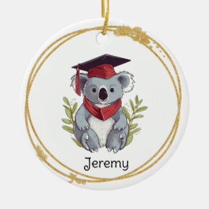 Cute Koala Bear Kindergarten Graduate Ceramic Ornament