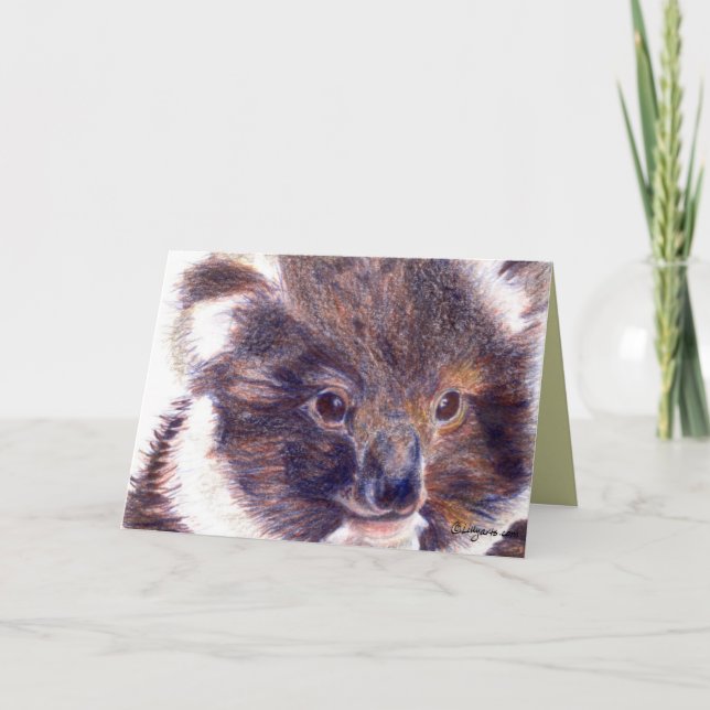 Cute Koala Bear Merci Cartes / Carte pour notes (Devant)