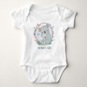 Cute koala bear Mommy add text Baby Bodysuit