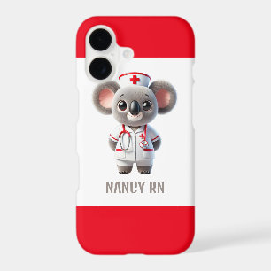 Cute Koala Bear Nurse with Red Stethoscope