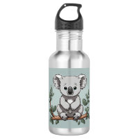 Cute koala bear on teal