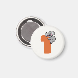 Cute Koala Bear One Sweet Year 1st Birthday Magnet