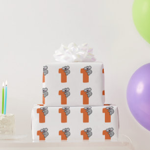 Cute Koala Bear One Sweet Year 1st Birthday Wrapping Paper