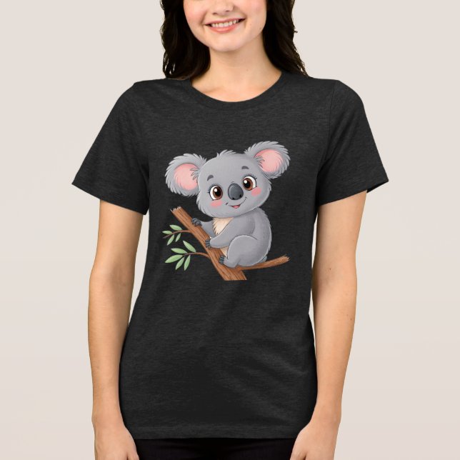 Cute Koala Bear Tri-Blend Shirt (Front)