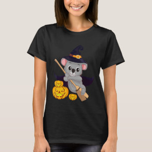 Cute Koala Bear Witch Pumpkin Easy Halloween Costu T-Shirt