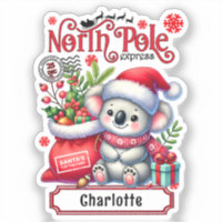 Cute Koala Chirstmas Personalized Name