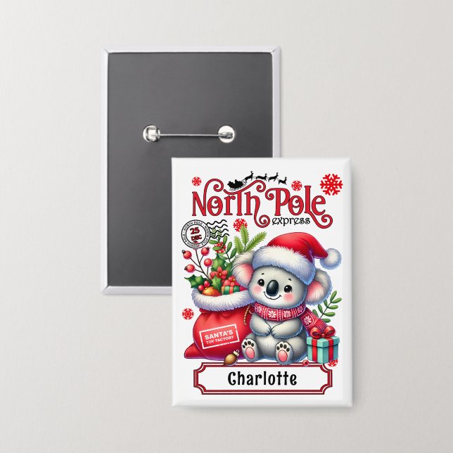 Cute Koala Chirstmas Personalized Name (Front/Back)