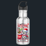 Cute Koala Chirstmas Personalized Name 532 Ml Water Bottle<br><div class="desc">Cute Koala Chirstmas Personalized Name Holiday Water Bottles features a cute Koala wearing a Santa hat and scarf with a Santa sack. Perfect for Christmas gifts,  Christmas parties and holiday celebrations,  birthdays and more. Created by Evco Studio www.zazzle.com/store/evcostudio</div>