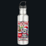 Cute Koala Chirstmas Personalized Name 710 Ml Water Bottle<br><div class="desc">Cute Koala Chirstmas Personalized Name Holiday Water Bottles features a cute Koala wearing a Santa hat and scarf with a Santa sack. Perfect for Christmas gifts,  Christmas parties and holiday celebrations,  birthdays and more. Created by Evco Studio www.zazzle.com/store/evcostudio</div>
