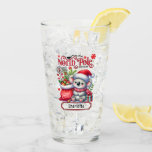 Cute Koala Chirstmas Personalized Name Glass<br><div class="desc">Cute Koala Chirstmas Personalized Name Holiday Drinking Glass features a cute Koala wearing a Santa hat and scarf with a Santa sack. Perfect for Christmas gifts,  Christmas parties and holiday celebrations,  birthdays and more. Created by Evco Studio www.zazzle.com/store/evcostudio</div>