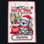 Cute Koala Chirstmas Personalized Name Medium Gift Bag<br><div class="desc">Cute Koala Chirstmas Personalized Name Holiday Gift Bag features a cute Koala wearing a Santa hat and scarf with a Santa sack. Perfect for Christmas gifts,  Christmas parties and holiday celebrations,  birthdays and more. Created by Evco Studio www.zazzle.com/store/evcostudio</div>