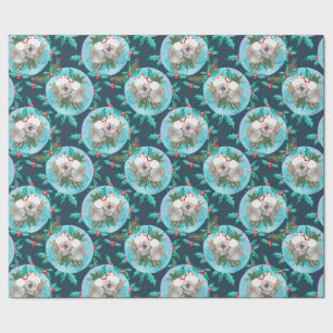 Cute Koala Christmas Dreamtime Blue Wrapping Paper