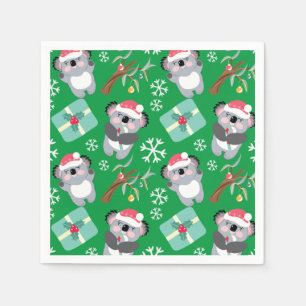Cute Koala Christmas Napkin