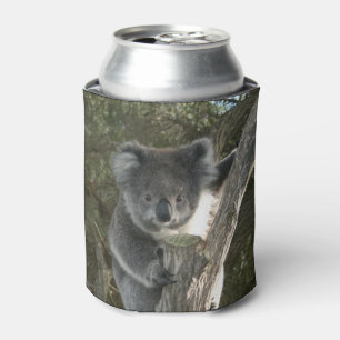 Cute Koala Climbing a Tree Can Cooler