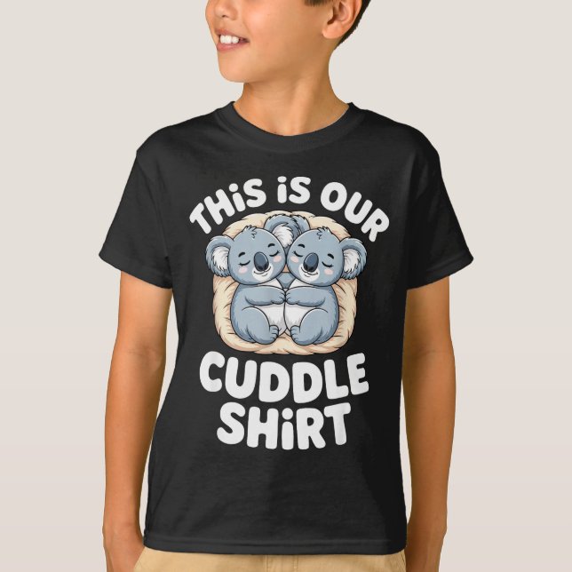 Cute Koala Couple Nest This Is Our Cuddle  T-Shirt (Front)