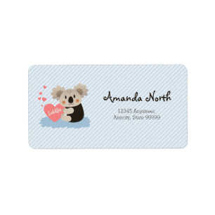 Cute Koala Cuddles ID386 Label