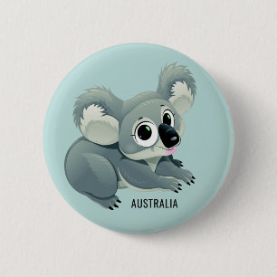 Cute Koala custom text button