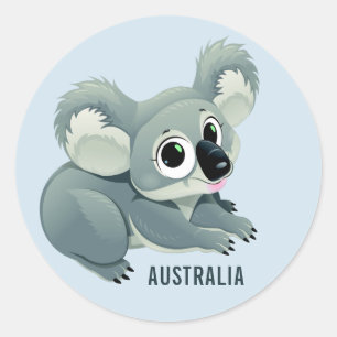 Cute Koala custom text stickers