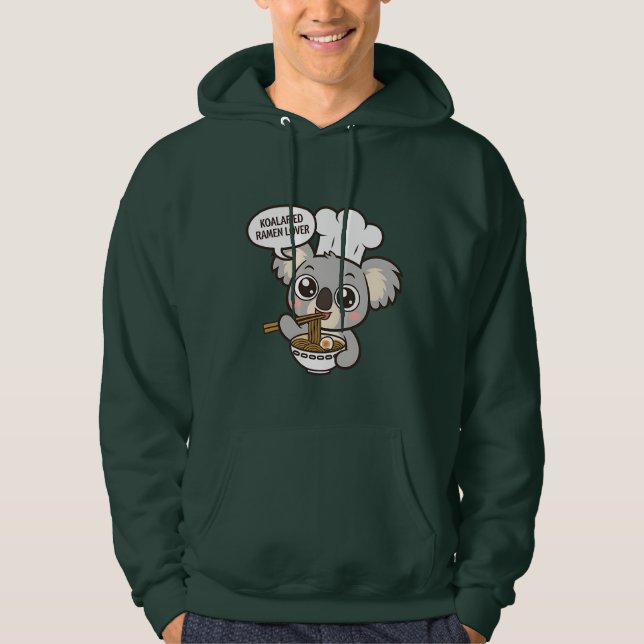 Cute Koala enjoying Ramen Hoodie (Front)