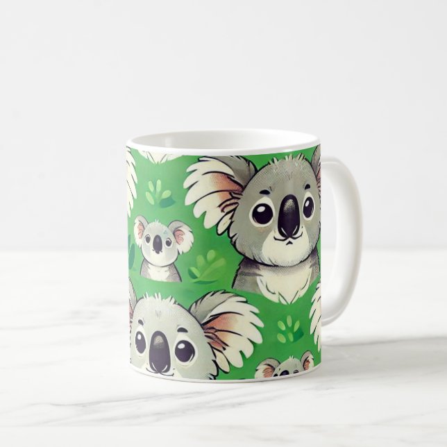 Cute koala green mug (Front Right)