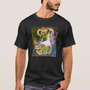 Cute Koala Green Trees Forest Nature Pattern Koa T-Shirt