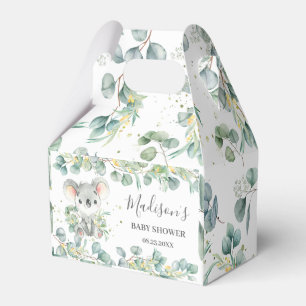 Cute Koala Greenery Baby Shower Thank You Favor Box