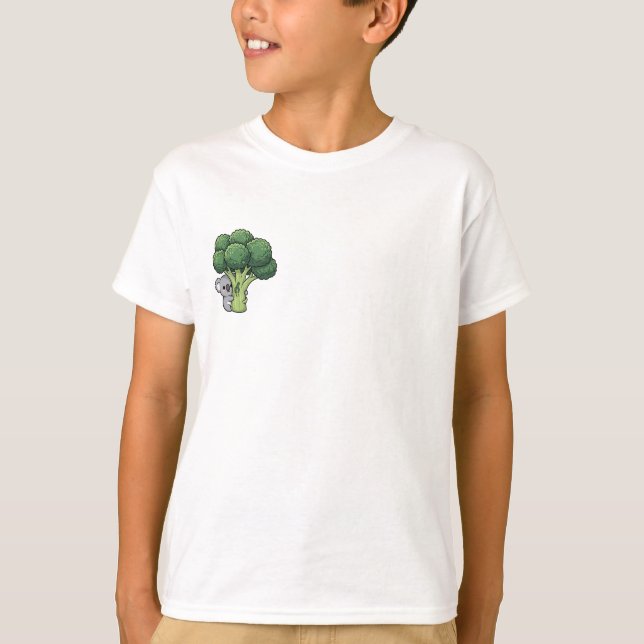 Cute Koala Hugging Broccoli Tree Kids T-Shirt (Front)