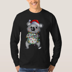 Cute koala in christmas lights Men Long Sleeve T-Shirt