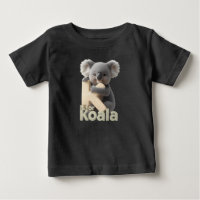 Cute Koala Letter K Kids T-Shirt | Animal Alphabet
