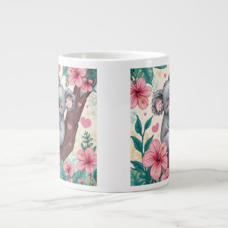"Cute Koala Love Mug – Romantic Koalas with Flower