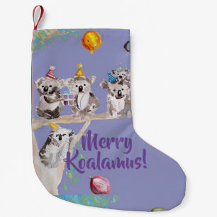 Cute Koala Merry Koalamus Purpl Christmas Stocking