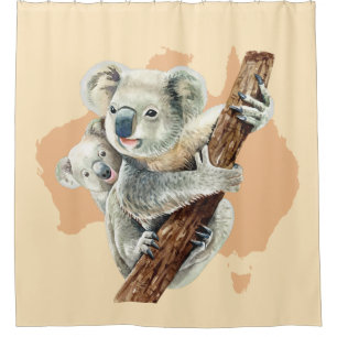 Cute Koala Mom and Baby
