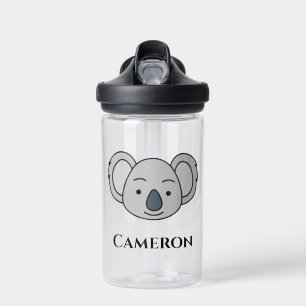 Cute Koala Personalized Custom Name Back To School Water Bottle